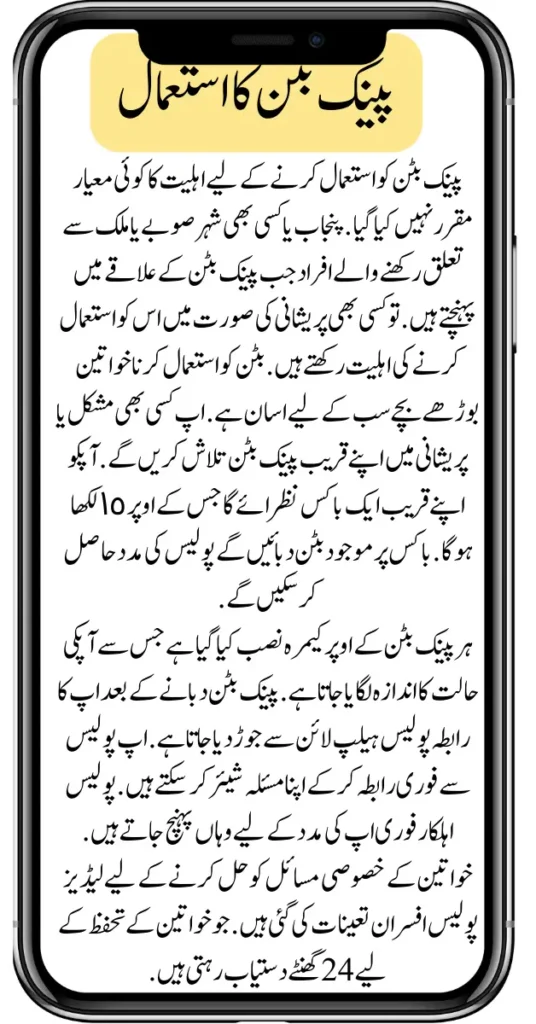 CM Punjab Approved Installation Of Panic Buttons In All Districts