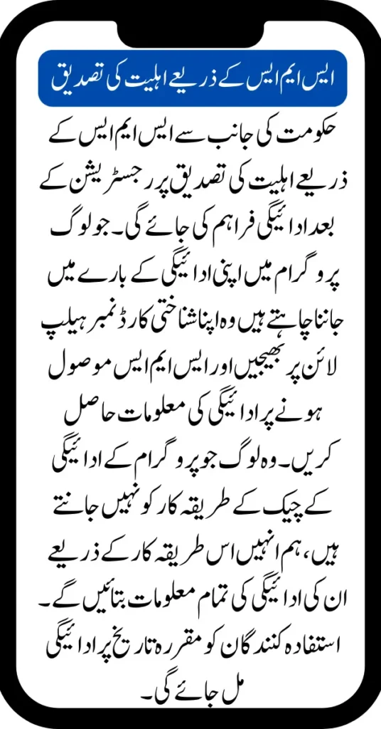 Now Get BISP Payment By ID Card Number