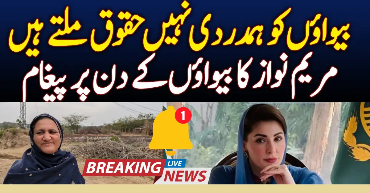 Maryam Nawaz’s Vision for Widows Beyond Sympathy, Towards Rights and Dignity