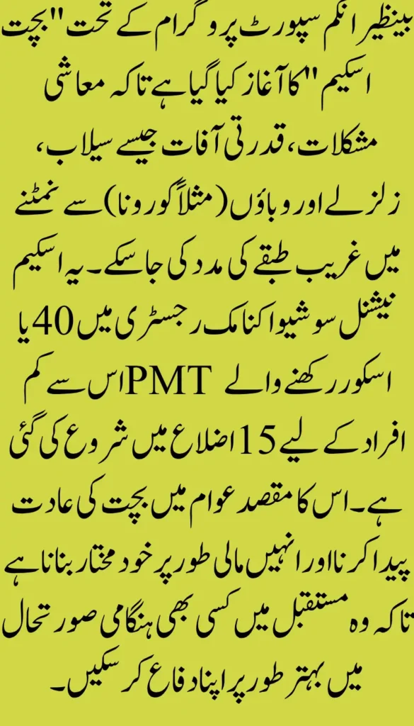 Launch of Savings Scheme Under BISP Encouraging deserving people 