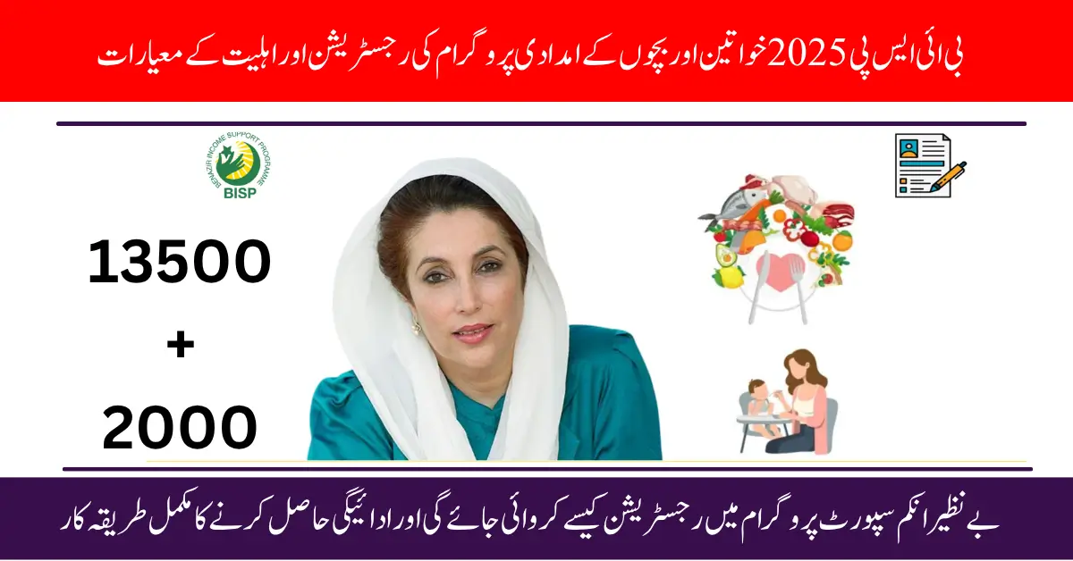BISP 2025 Women and Children Aid Program Registration and Eligibility