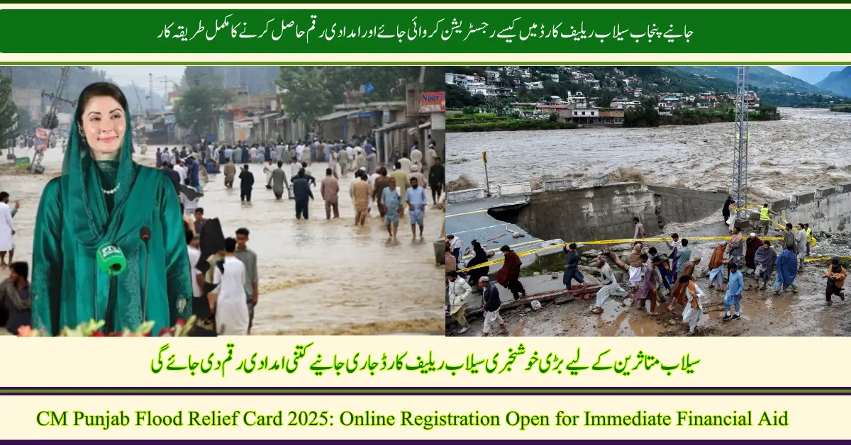 CM Punjab Flood Relief Card 2025: Online Registration Open for Immediate Financial Aid
