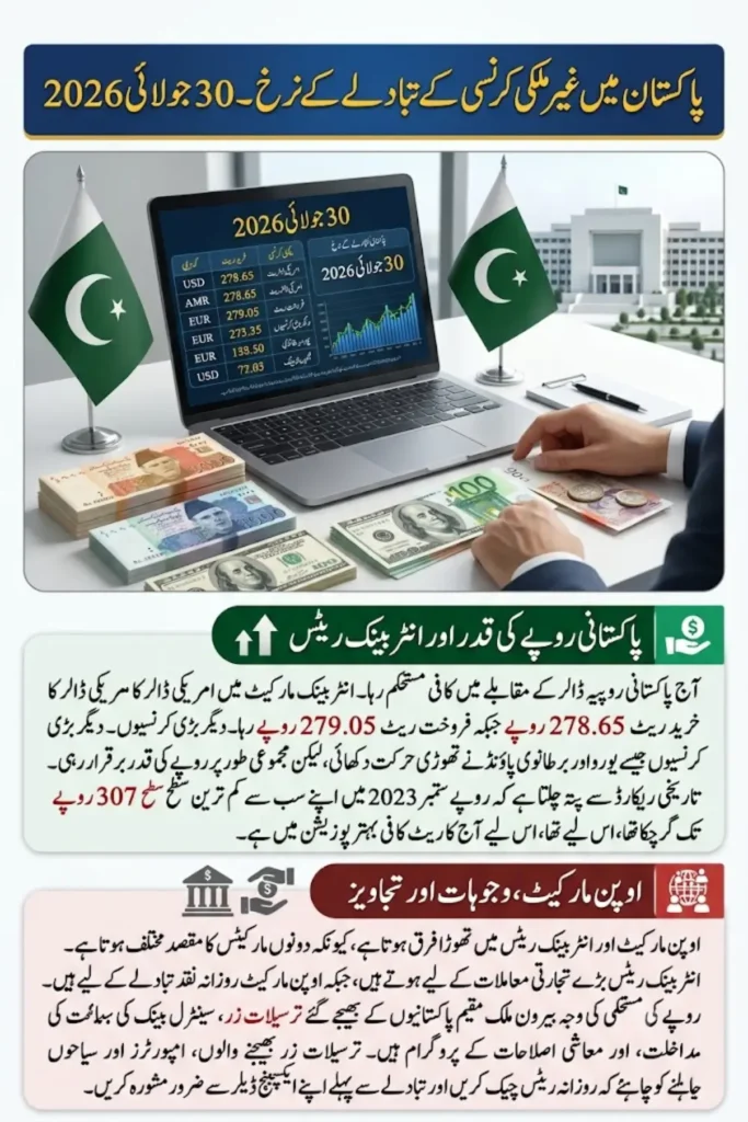 Currency Exchange Rate in Pakistan Today – 30 July 2026