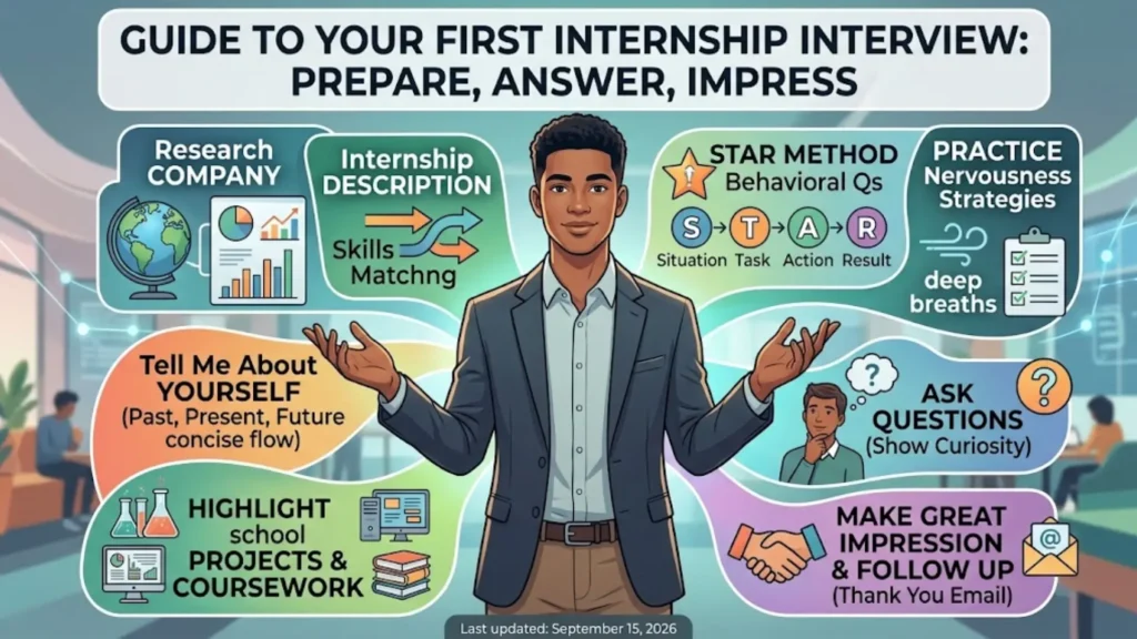 First Internship Interview Advice: How to Prepare, Answer Questions, and Make a Great Impression